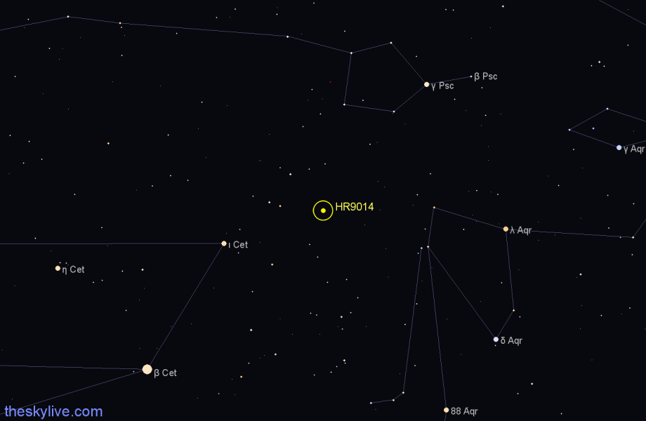Finder chart HR9014 star