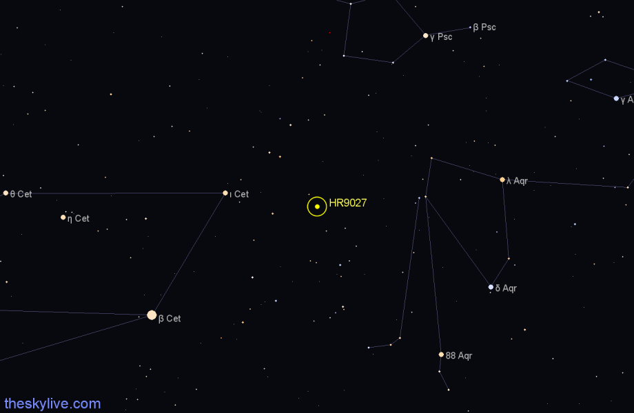 Finder chart HR9027 star