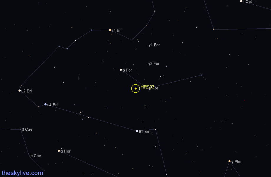 Finder chart HR903 star