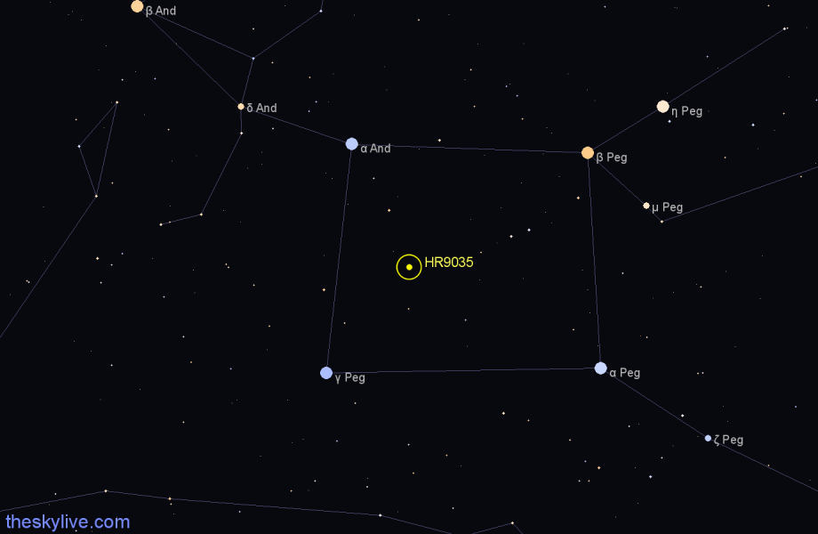Finder chart HR9035 star