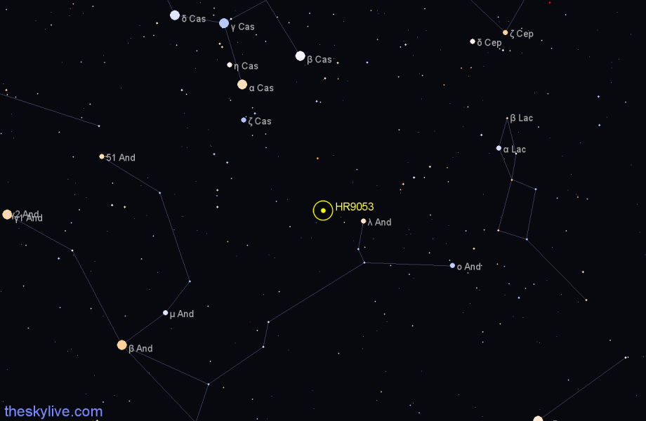 Finder chart HR9053 star