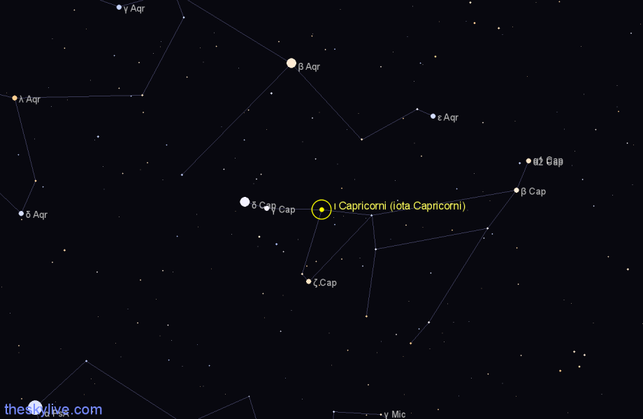 Finder chart ι Capricorni (iota Capricorni) star