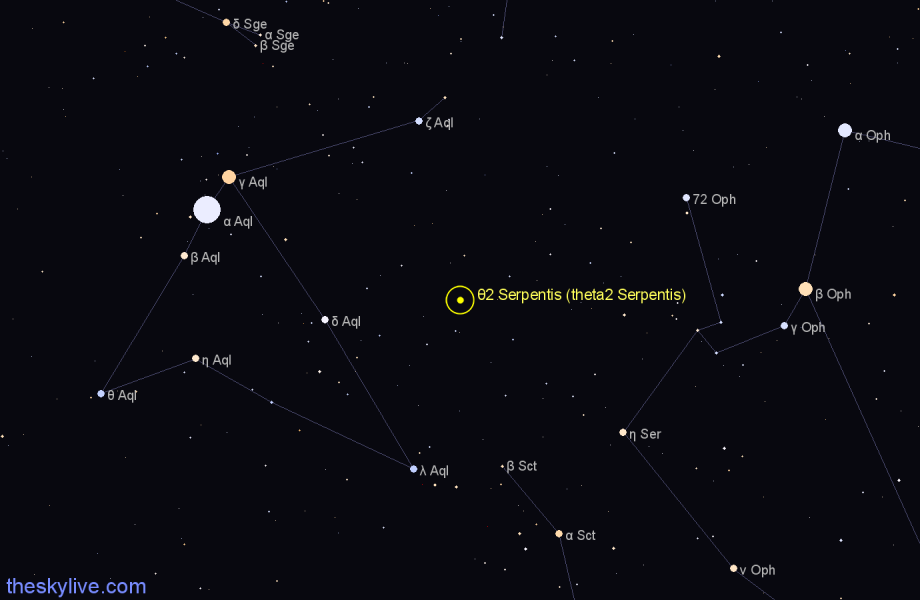 Finder chart θ2 Serpentis (theta2 Serpentis) star